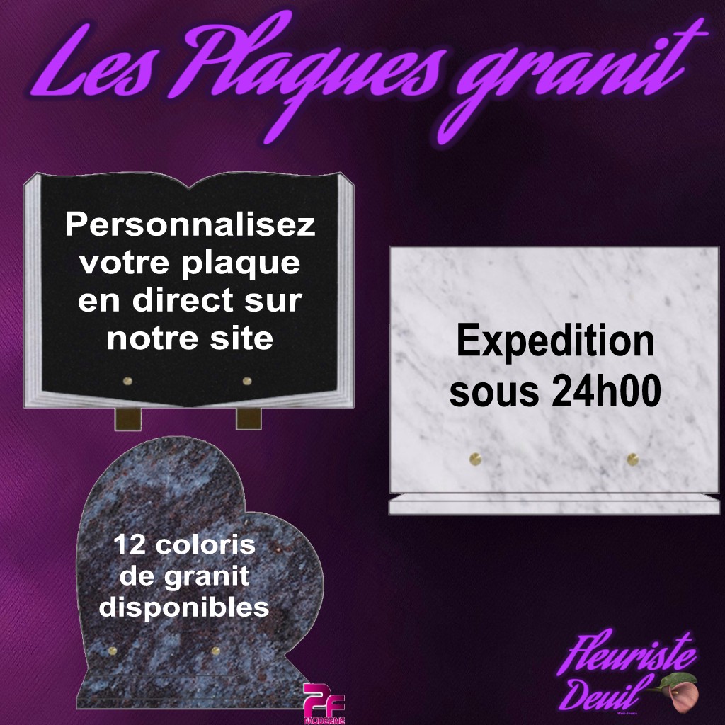 LES PLAQUES FUNÉRAIRES EN GRANIT