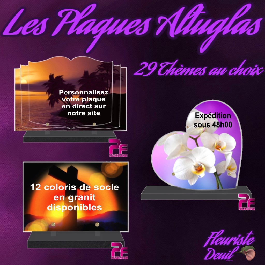 Les plaques funéraires plexi