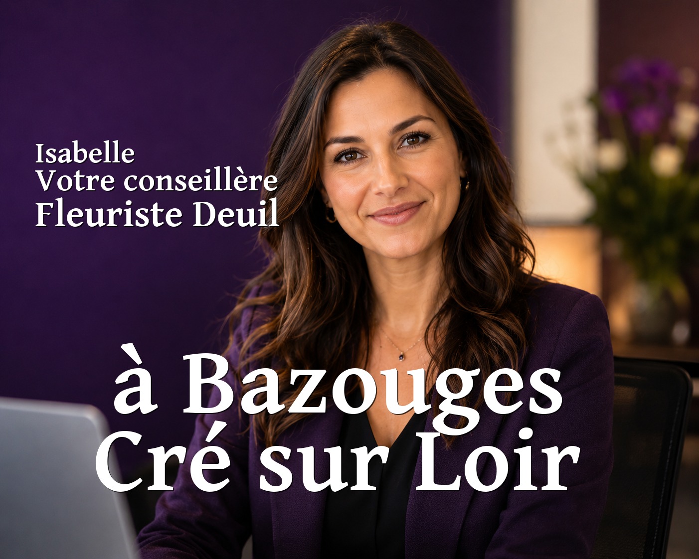 Isabelle, votre conseillère Fleuriste Deuil à Bazouges Cré sur Loir