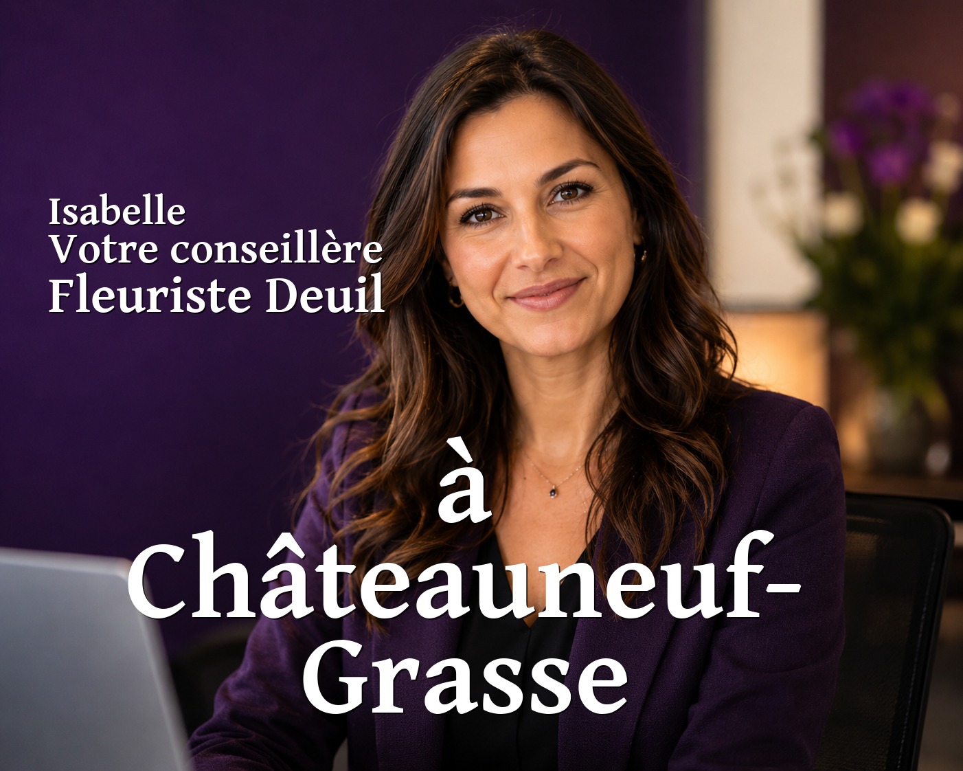 Isabelle, votre conseillère Fleuriste Deuil à Châteauneuf-Grasse