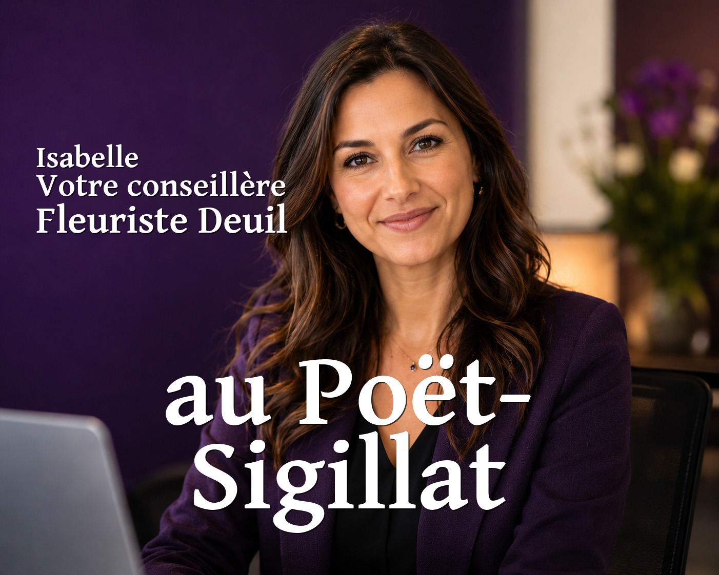Isabelle, votre conseillère Fleuriste Deuil au Poët-Sigillat