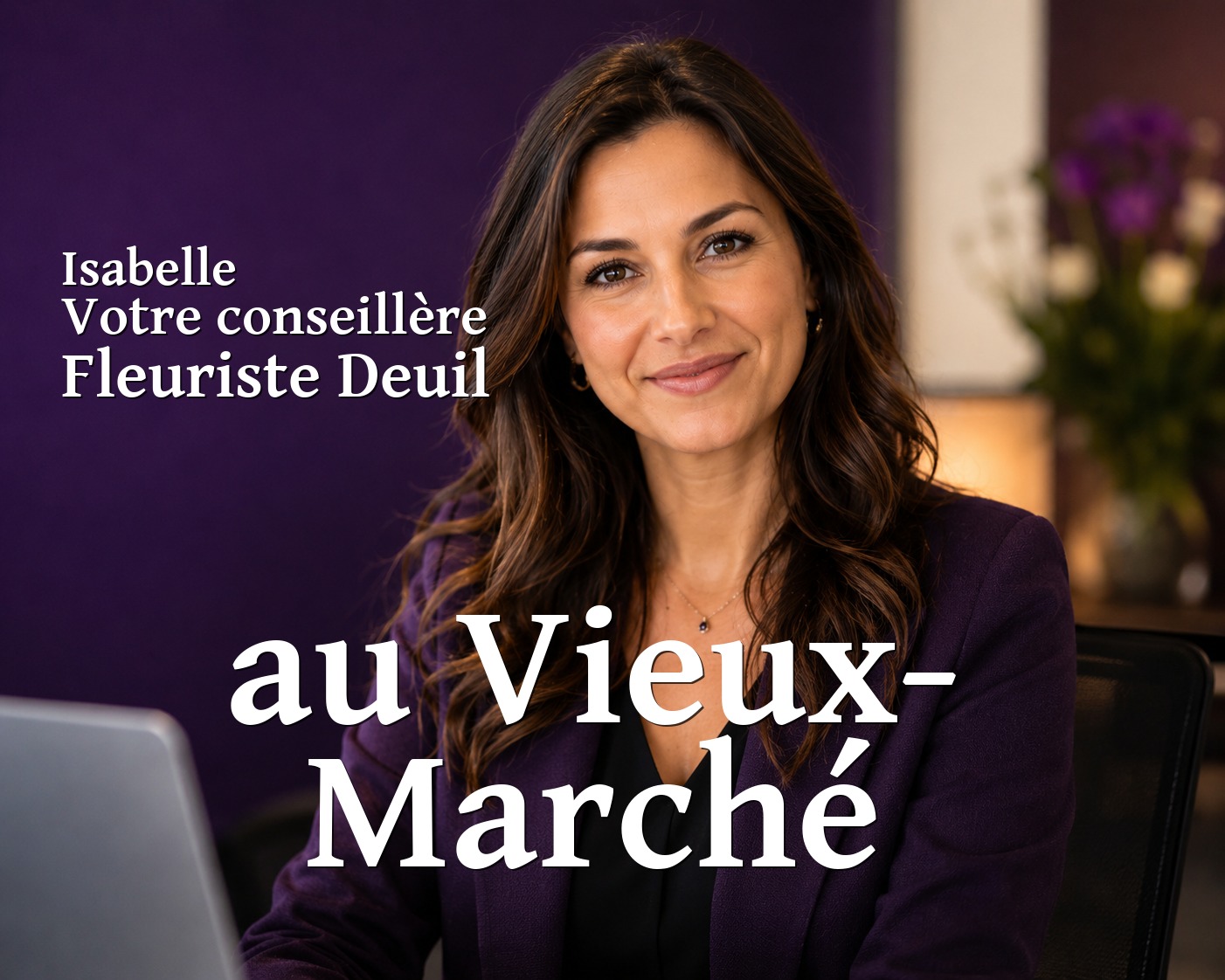 Isabelle, votre conseillère Fleuriste Deuil au Vieux-Marché