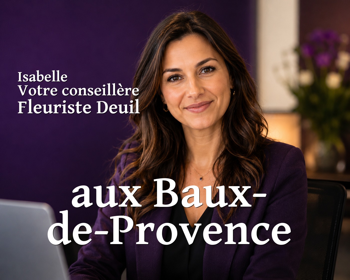 Isabelle, votre conseillère Fleuriste Deuil aux Baux-de-Provence