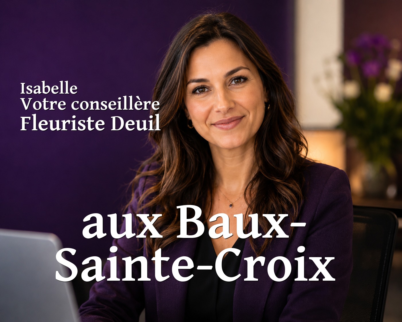 Isabelle, votre conseillère Fleuriste Deuil aux Baux-Sainte-Croix