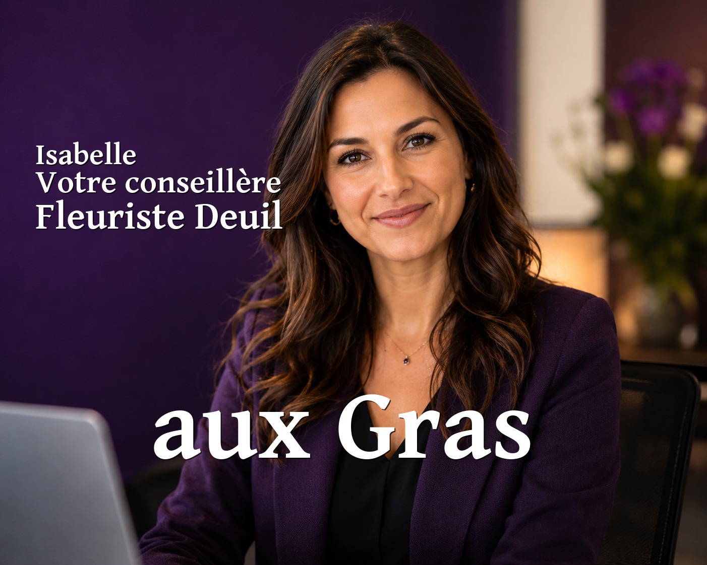 Isabelle, votre conseillère Fleuriste Deuil aux Gras