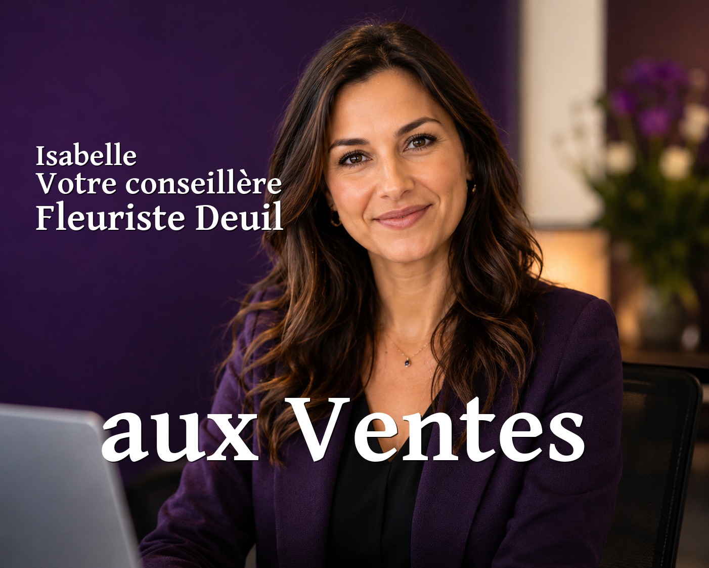 Isabelle, votre conseillère Fleuriste Deuil aux Ventes