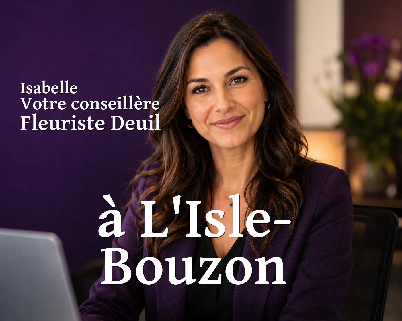 Isabelle, votre conseillère Fleuriste Deuil à L'Isle-Bouzon