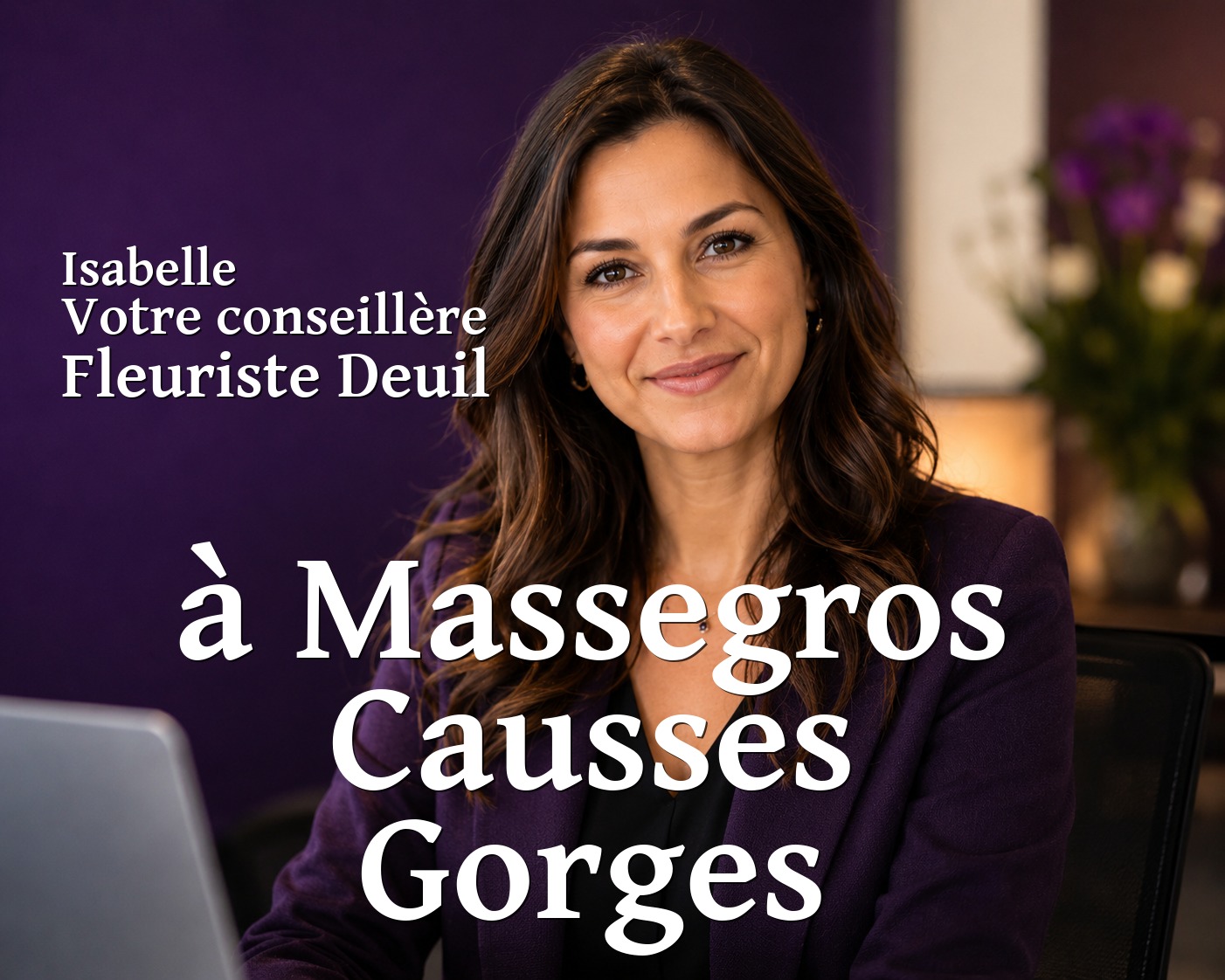Isabelle, votre conseillère Fleuriste Deuil à Massegros Causses Gorges