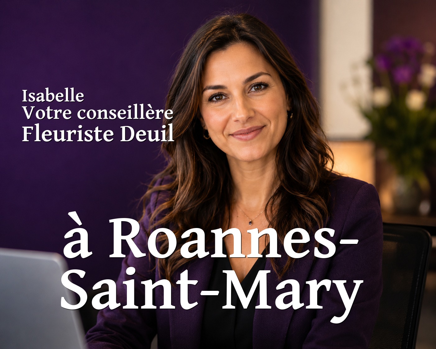 Isabelle, votre conseillère Fleuriste Deuil à Roannes-Saint-Mary