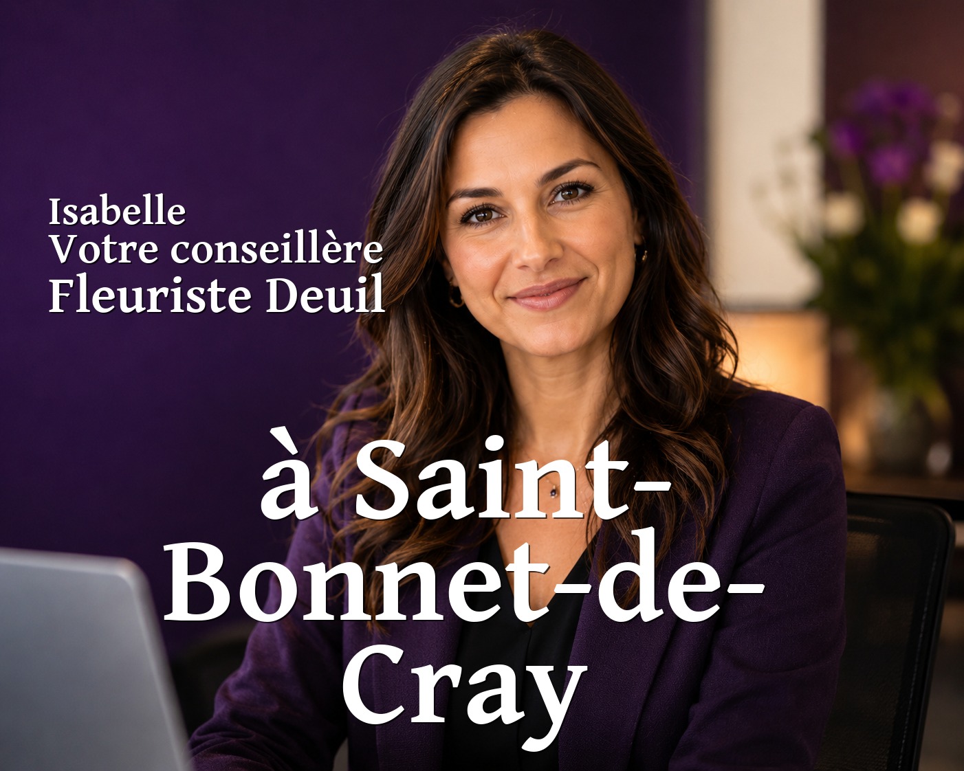 Isabelle, votre conseillère Fleuriste Deuil à Saint-Bonnet-de-Cray