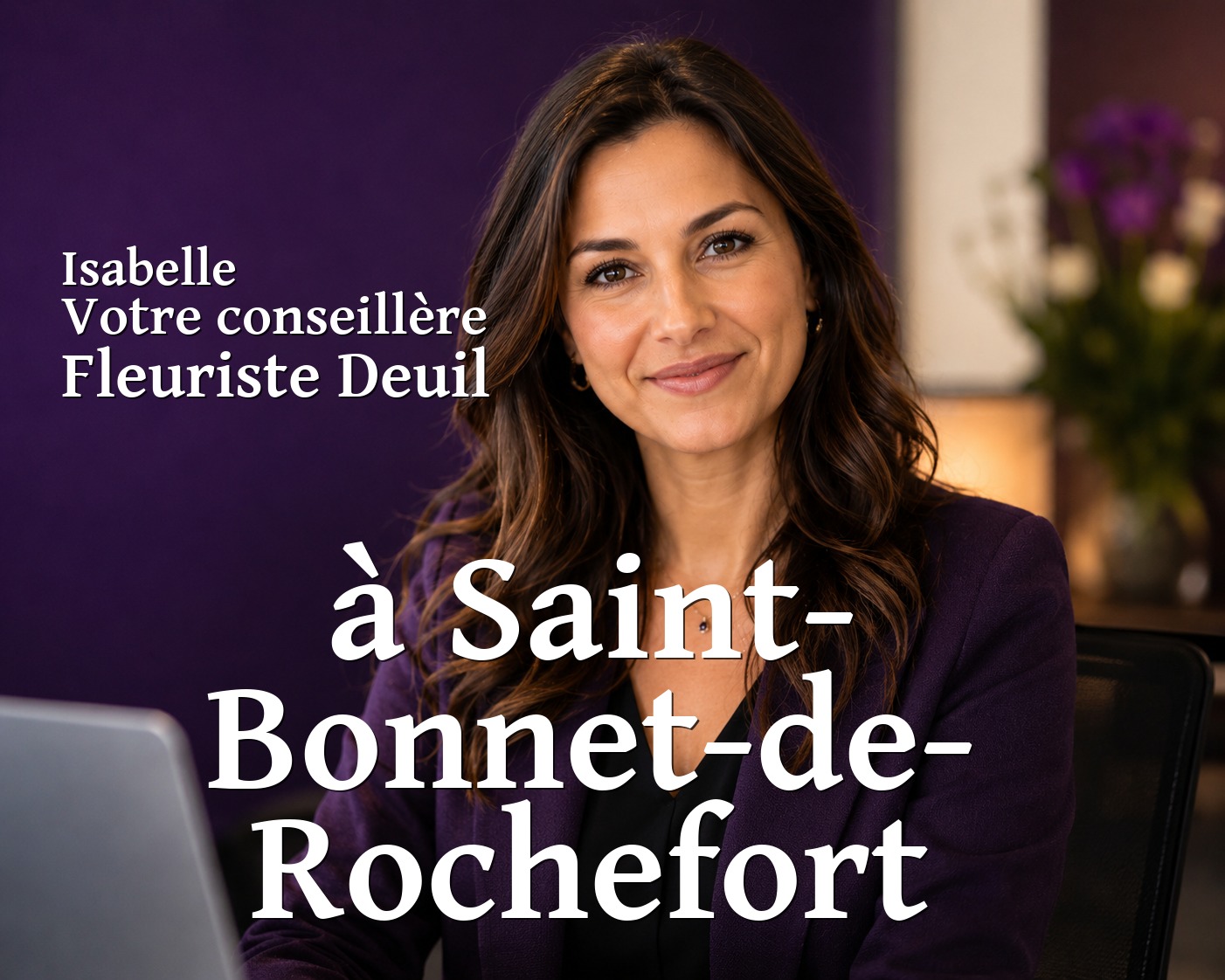 Isabelle, votre conseillère Fleuriste Deuil à Saint-Bonnet-de-Rochefort
