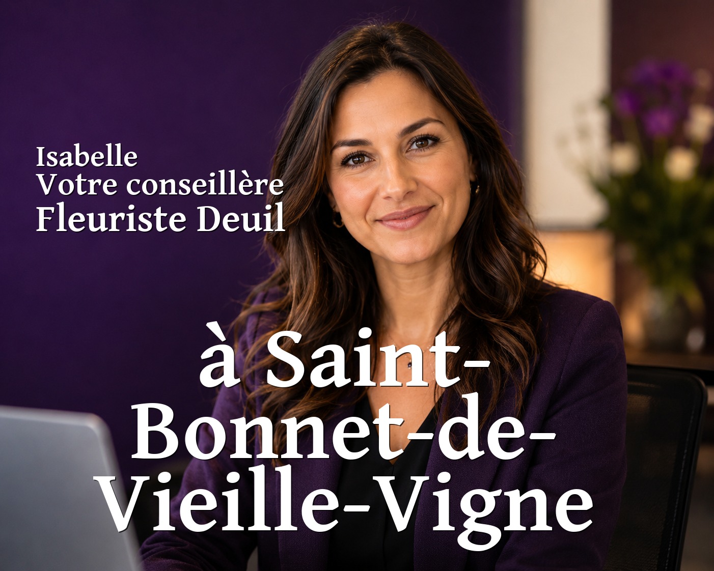 Isabelle, votre conseillère Fleuriste Deuil à Saint-Bonnet-de-Vieille-Vigne