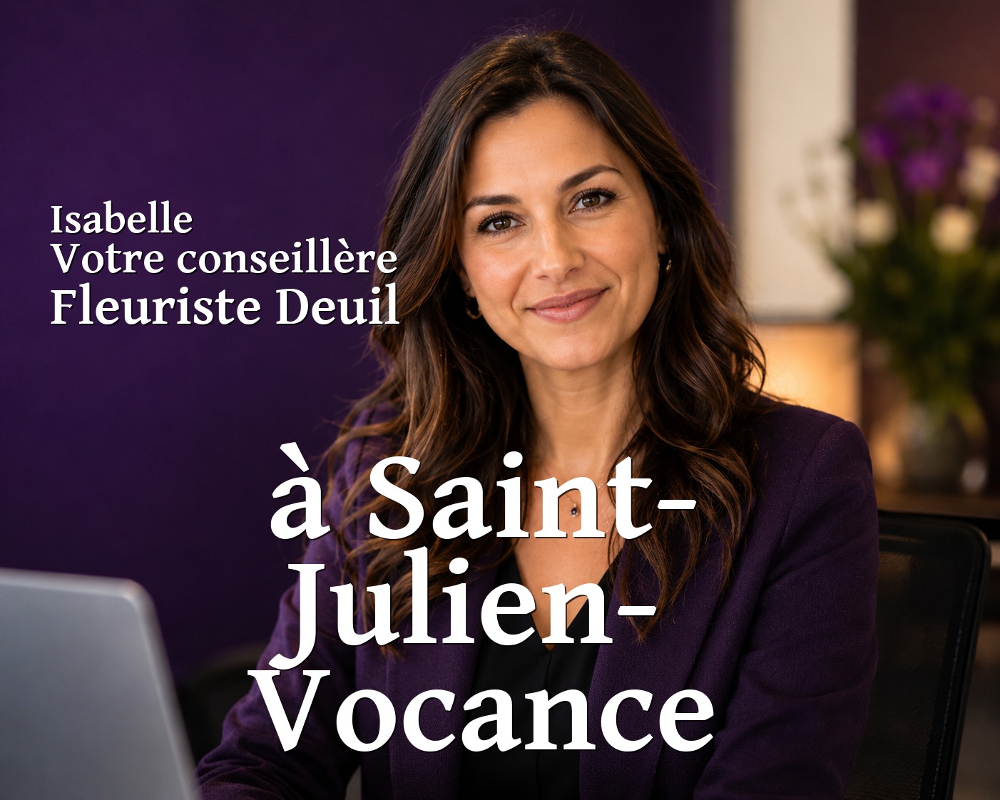 Isabelle, votre conseillère Fleuriste Deuil à Saint-Julien-Vocance