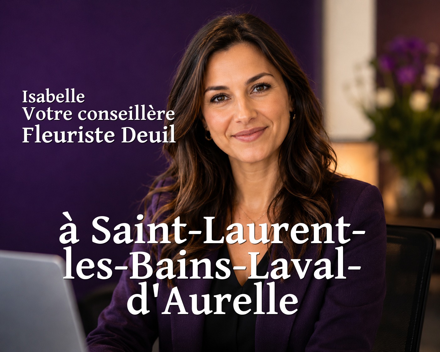 Isabelle, votre conseillère Fleuriste Deuil à Saint-Laurent-les-Bains-Laval-d'Aurelle