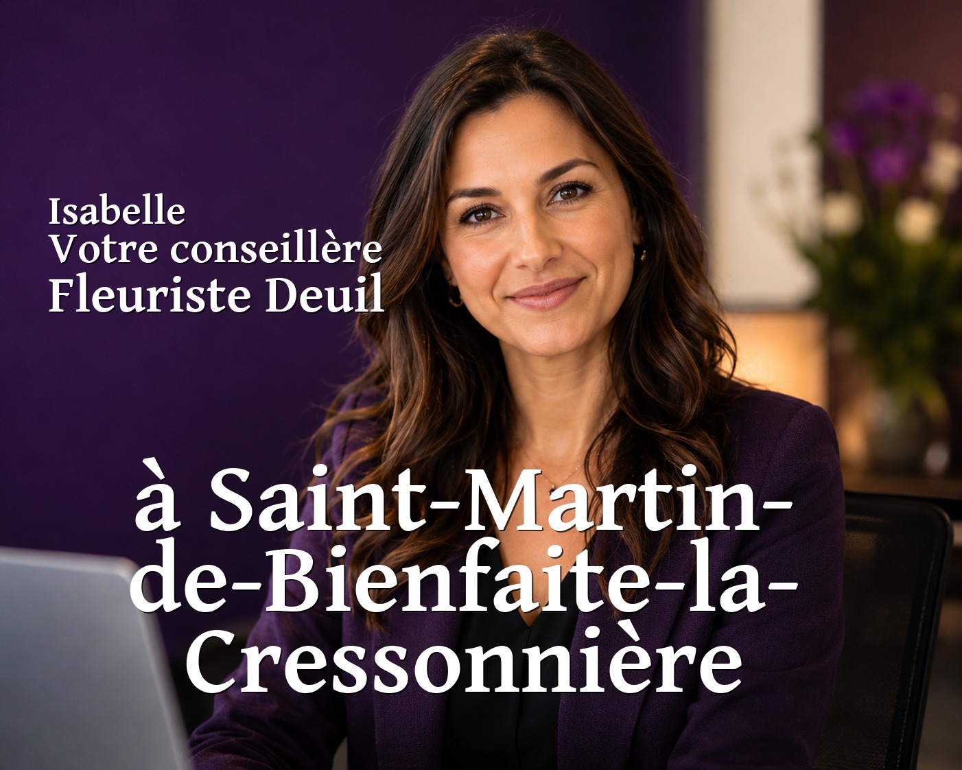 Isabelle, votre conseillère Fleuriste Deuil à Saint-Martin-de-Bienfaite-la-Cressonnière