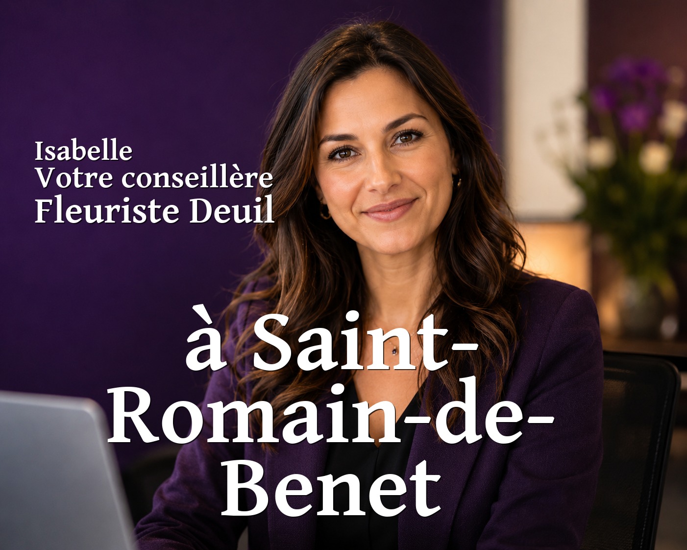 Isabelle, votre conseillère Fleuriste Deuil à Saint-Romain-de-Benet