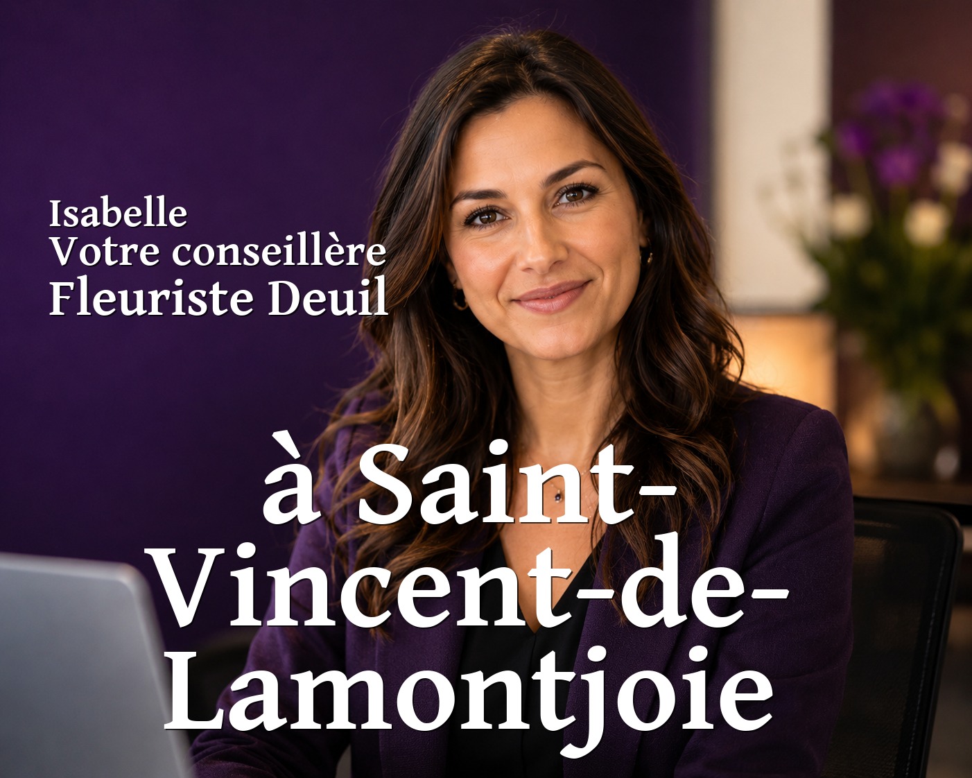 Isabelle, votre conseillère Fleuriste Deuil à Saint-Vincent-de-Lamontjoie