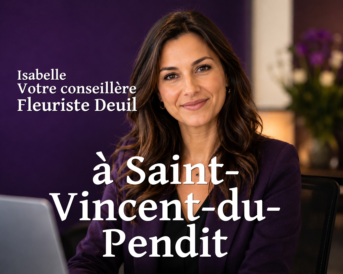 Isabelle, votre conseillère Fleuriste Deuil à Saint-Vincent-du-Pendit