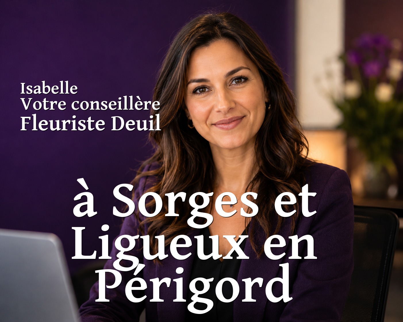 Isabelle, votre conseillère Fleuriste Deuil à Sorges et Ligueux en Périgord